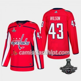 Camisola Washington Capitals Nicklas Backstrom 43 2018 Stanley Cup Champions Adidas Vermelho Authentic - Homem